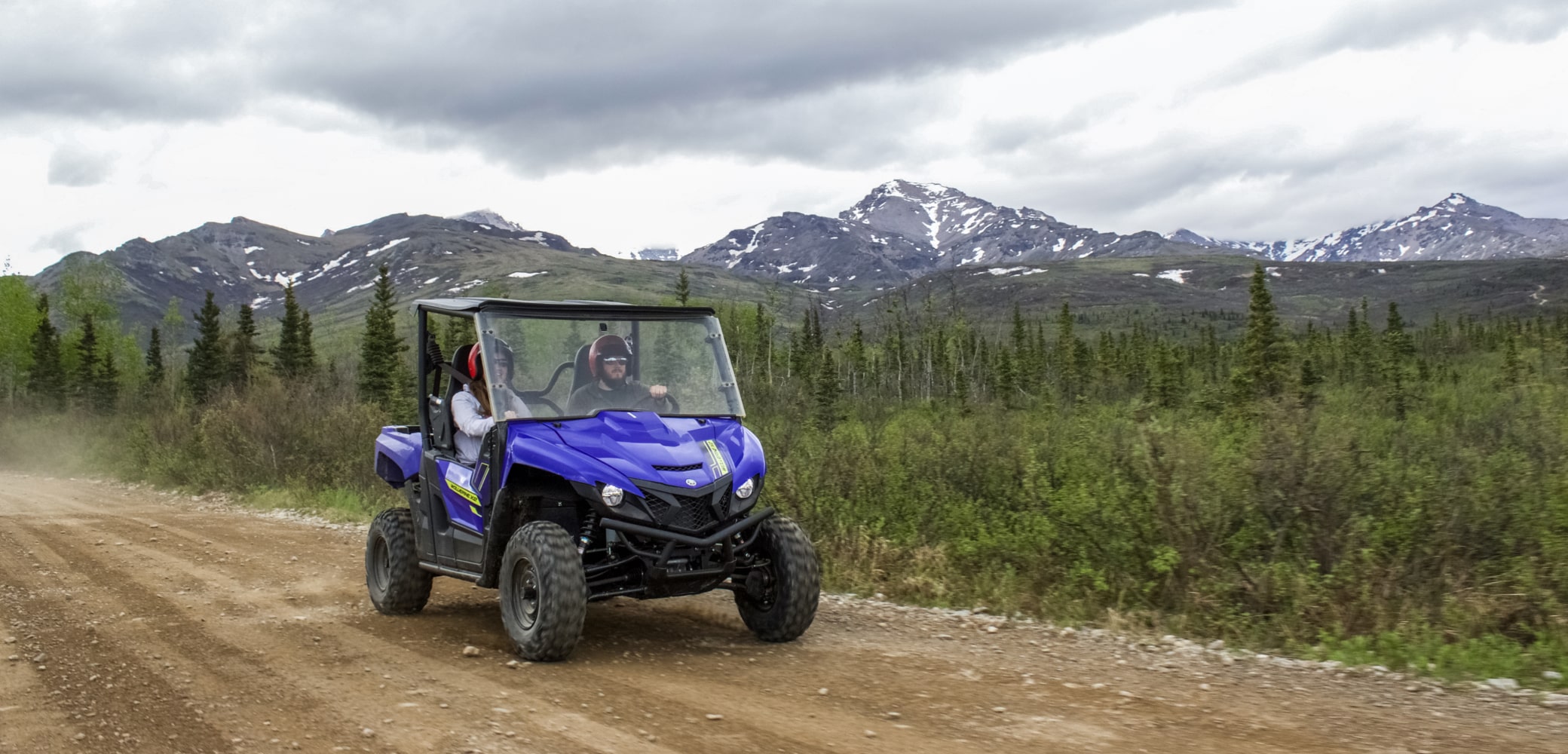 Driving an ATV on the Denali Wilderness tour