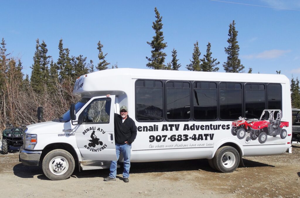 Shuttle to ATV riding tour near Denali National Park